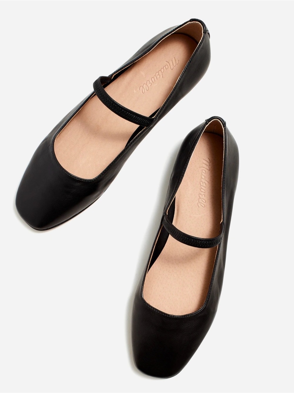 Madewell Black Mary Jane Leather Flats